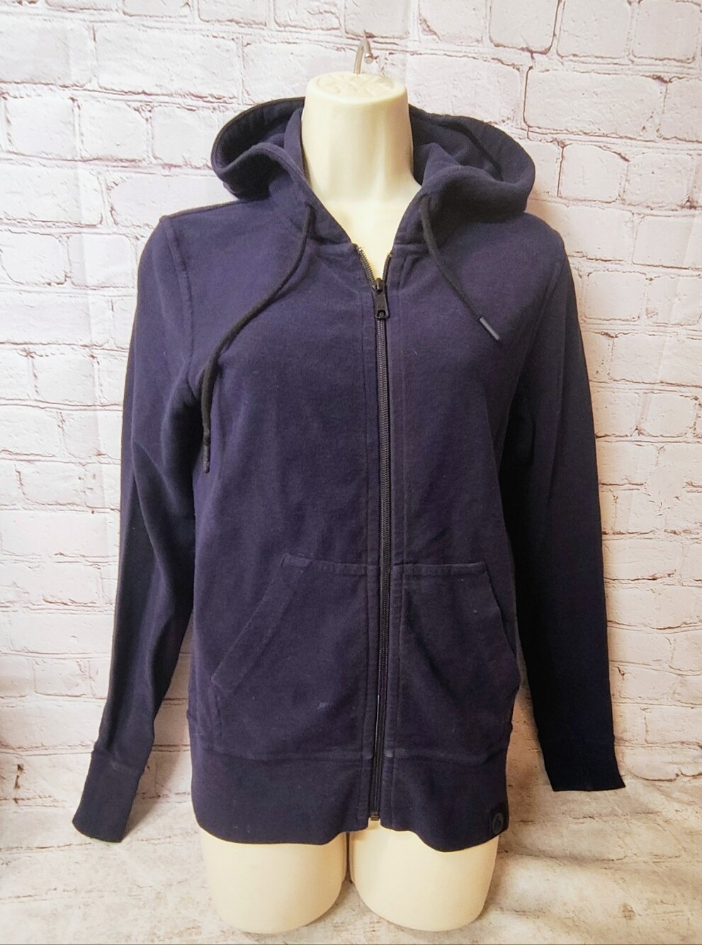 American Giant Women's Classic Full Zip Dark Purple Hoodie Jacket M Minimalist